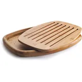 Lacor Ovale Brot Schneidebrett Bambus 1-tlg. 40 x 27 x 3 cm Braun