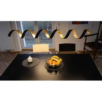 ECO-Light LED-Pendelleuchte Helix Metall Schwarz 125 cm