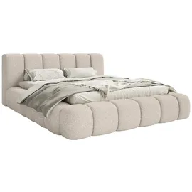 FEDVE Polsterbett Creme, Textil, 140x200 cm, - milchig