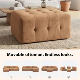 COMHOMA Ecksofa, 245 x 60 x 40 cm, Modulares Sofa mit Schlaffunktion, Schlafsofa, L Form Couch für Wohnzimmer, vakuumverpackt, Flexibel kombinierbar mit Ottomane