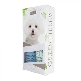 Greenfields Hundeshampoo Geschenk Set für Malteser 500 ml Weiß