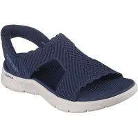 Skechers Damen T-Riemen Sandalen flach, Marineblau, 40 EU - 40 EU
