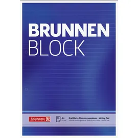 Brunnen Briefblock A4 liniert Weiß