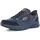 SKECHERS Oak Canyon Consistent Winne Herren-Sneaker, freihändig, Marineblaues Leder, Textil, orangefarbener Besatz, 43 EU