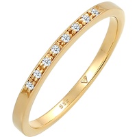 DIAMORE Ring Damen Bandring Verlobung mit Diamant (0.04 ct.) in 585 Gelbgold