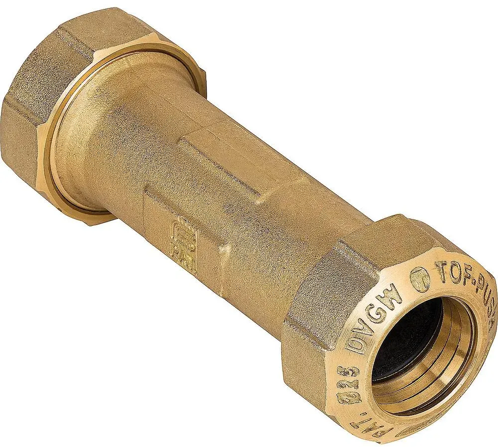 Reparaturmuffe 25mm Messing für PE-Rohre, DVGW zertifiziert