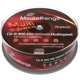 MediaRange Rohlinge Cake25 CD-R 900MB 100min, 100 Stück