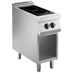 KBS Gastrotechnik KBS Elektro Glaskeramikherd 2x 2,5 kW Offener Unterbau 400x730x900 mm 400 Volt