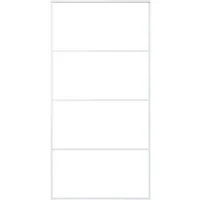 vidaXL Schiebetür Schiebetürsystem Glastür Glasschiebetür Ganzglasschiebetür Tür Innen mit Alurahmen ESG Glas Aluminium mattiert 102,5x205 cm Weiß
