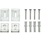 tecuro Spiegelklammern 4-teilig - Kunststoff klar - tecuro