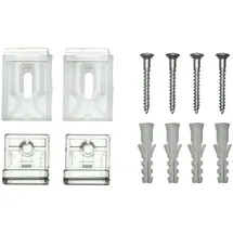 tecuro Spiegelklammern 4-teilig - Kunststoff klar - tecuro