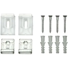 tecuro Spiegelklammern 4-teilig - Kunststoff klar - tecuro