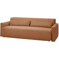 KAWOLA Sofa NEO Schlafsofa Bettsofa Cord rost