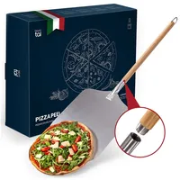 Blumtal Pizzaschieber Pizzaschaufel mit großer Fläche und abnehmbaren Griff,