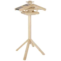 dehner natura premium Dehner Natura Wildvogel-Futterhaus Watzmann, inkl. Ständer Alpstein, ca. B40/H133/T55 cm, Braun