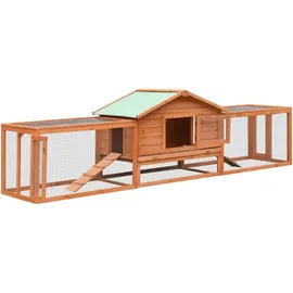 vidaXL Kleintierkäfig Kaninchenstall 310 x 70 x 87 cm braun