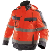 DASSY Lima Warnschutz Winterjacke NEONROT/ZEMENTGRAU 2
