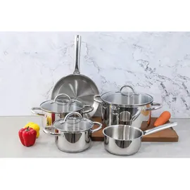 Echtwerk Induktion Kochtopf-Set 5-tlg. 3 x Kochtopf + Stielkasserolle + Bratpfanne