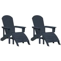 vidaXL Adirondack-Stühle 74 x 82 x 90 cm marineblau 2 St.