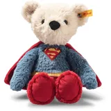 Steiff Teddybär Superman 29 cm, Plüsch Bär im Superman Look, aus kuschelweichem Plüsch, waschmaschinenfest