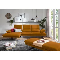 W.Schillig Ecksofa »broadway, Designsofa mit tollem Sitzkomfort«, Sitztiefenverstellung, Kopfteil- & Seitenteilverstellung, Breite 291cm gelb