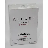 ChanelAllure Homme Sport Cologne 3 mal 20 ml Eau de Cologne Spray Recharges OVP