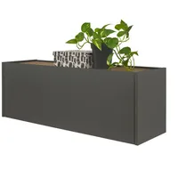 Furn.design Hängeschrank, Grau, Eiche Wotan, Nachbildung,Eiche, 100x35x30 cm, Wohnzimmer,