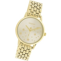 OOZOO Quarzuhr Oozoo Damen Armbanduhr Timepieces, (Analoguhr), Damenuhr Edelstahlarmband gold, rundes Gehäuse, mittel (ca. 34mm) goldfarben