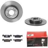 Brembo Bundle BREMBO 2 Bremsscheiben COATED Ø260mm + Beläge vorne für passend für Dacia Sandero 2