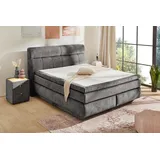 Jockenhöfer Gruppe Boxspringbett »Queen, inklusive Strauraum/Bettkasten« 7-Zonen-TTFK-Matratze, KS-Topper, verschiedene Härtegrade wählbar, grau