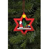 Christian Ulbricht GmbH Christian Ulbricht Baumbehang Weihnachtsmann im roten Stern zum Hänge, vom Erzgebirge