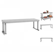 vidaXL Aufsatzboard Edelstahl 120 x 30 x 35 cm Silberfarben