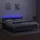 vidaXL Boxspringbett mit Matratze & LED Dunkelgrau 180x200 cm Stoff