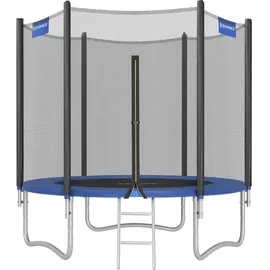 Songmics Trampolin 244 cm Schwarz-Blau