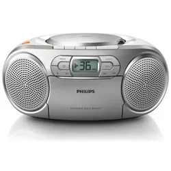 Philips Az 127/12 Radio Cd - 2 X 1 W Leistung - Cd, K7 - Kassettendeck - Silber