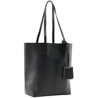 Gusti Shopper Leder - Cassidy Umhängetasche Damen Leder, echtes Rindsleder, 15" Laptopfach, DIN A4, Handtasche Schwarz