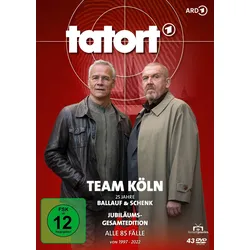 Tatort - Team Köln (Ballauf & Schenk) - 25 Jahre Jubiläums-Gesamtedition (Alle 85 Folgen von 1997-2022)  [43 DVDs]