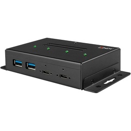 Lindy Industrial Wallmount USB-Hub, 2x USB-C 3.1, 2x USB-A 3.1, USB-C 3.1 [Buchse] (43094)