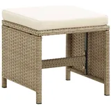vidaXL Gartenhocker 41 x 35 x 41 cm beige 2 St.