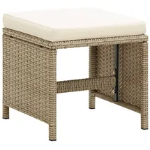 vidaXL Gartenhocker 41 x 35 x 41 cm beige 2 St.