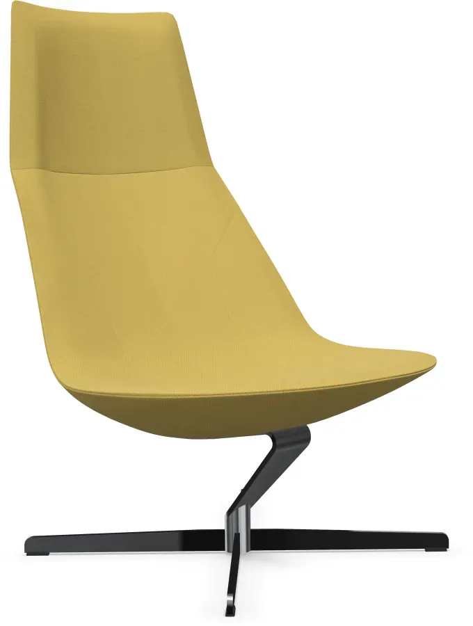 Profim Chic Lounge A10F Loungesessel, hohe Rückenlehne, 4-armiges Fußkreuz frei konfigurierbar