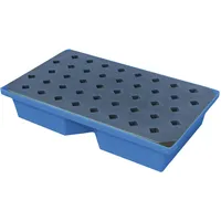 emtez gmbh PE-Auffangwanne mit Rost für Kleingebinde 100x60,5x20cm, 63 Liter