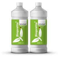 Biopretta Scherkopfreiniger 2 x 1000 ml Vorteilspack Nachfüllflüssigkeit für Reinigungskartuschen