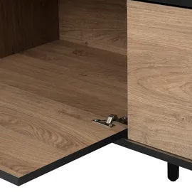 Beliani Halston Lowboard 120 x 46 x 40 cm Braun/Schwarz Holzwerkstoff