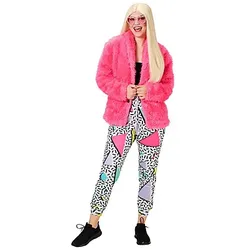 Plüschjacke, neonpink