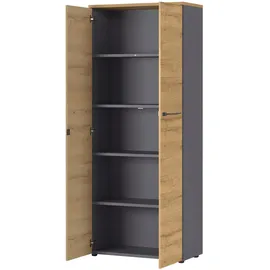Germania Agenda Aktenschrank 80 x 40 x 197 cm grau