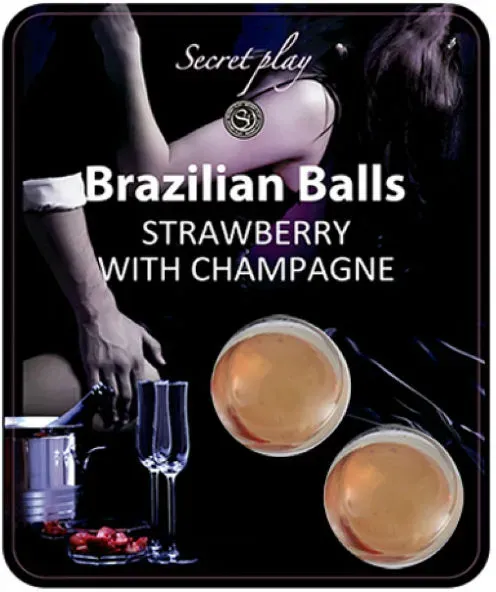 SECRETPLAY - BRASILIANISCHE KUGEL SET ERDBEER UND CHAMPAGNER