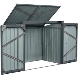 Axi Gartenschrank Oscar Metall 2 x 240 l Anthrazit