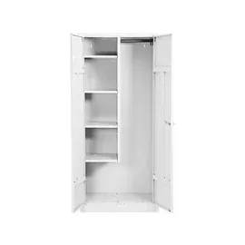 Gürkan Putzmittelschrank 80 x 50 x 180 cm Weiß