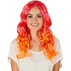 tectake® Frauenperücke Locken Ombré